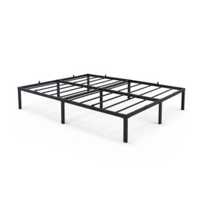 Lit en métal 140x190 cm Lit d'appoint pliant avec Cadre en Métal et Sommier à Lattes Noir 9 Pieds 20 Latters