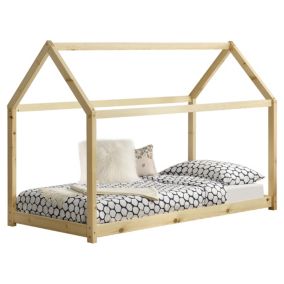 Lit Enfant Design Maison Netstal Pin 140 x 70 cm Naturel en.casa