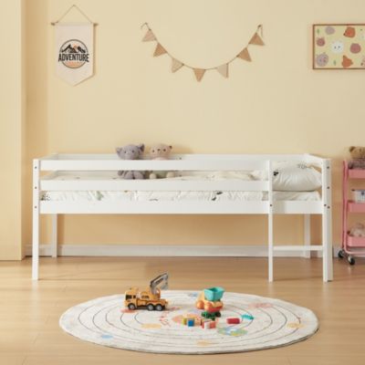 Lit enfant Siikalatva bois de pin 90 x 200 cm blanc en.casa