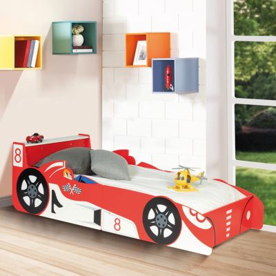 Lit enfant voiture formule 1 TEDDI 70 x 140 CM rouge