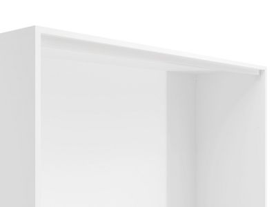 Lit escamotable 160 x 200 cm - Ouverture verticale manuelle - Coloris : Naturel et blanc - BEGANIO