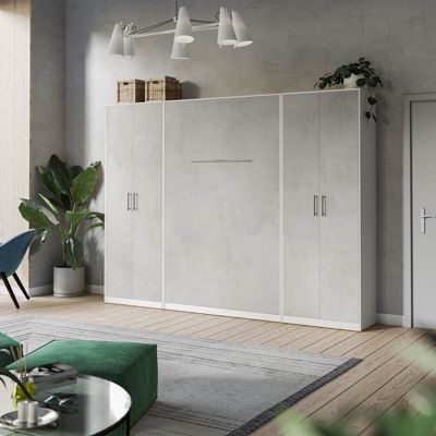 Lit escamotable +2 Placards Vertical 90x200+(80x2)cm Lit Mural Standard ...
