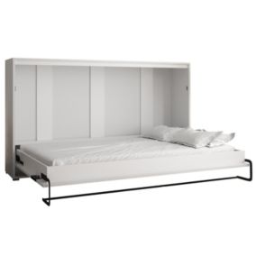 Lit escamotable home horizontal 120x200 (blanc+blanc)