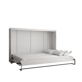 Lit escamotable home horizontal 140x200 (blanc+blanc)