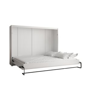 Lit escamotable home horizontal 160x200 (blanc+blanc)