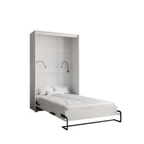 Lit escamotable home verticale 120x200 (blanc+noir)