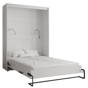 Lit escamotable home verticale 140x200 (blanc+noir)