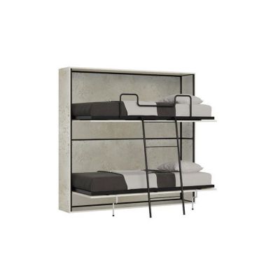Lit escamotable - ITAMOBY - Kando Cachemire - 2 couchages 85x190 - Gain de place - Sommier à lattes