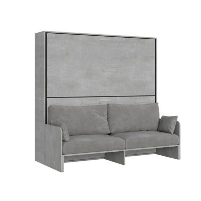 Lit escamotable - ITAMOBY - KANDO SOFÀ (ALESSIA 20) - Canapé intégré - 2 couchages 85x190 - Gris Béton