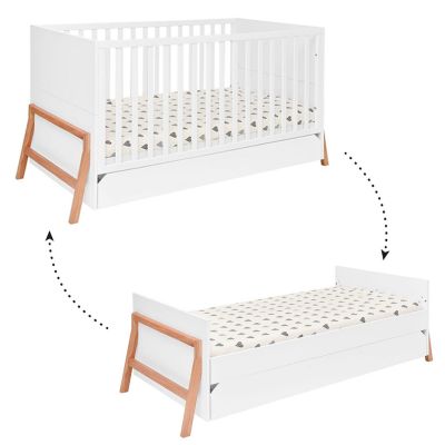 Lit evolutif 70x140 tiroir inclus Bellamy Lotta Blanc