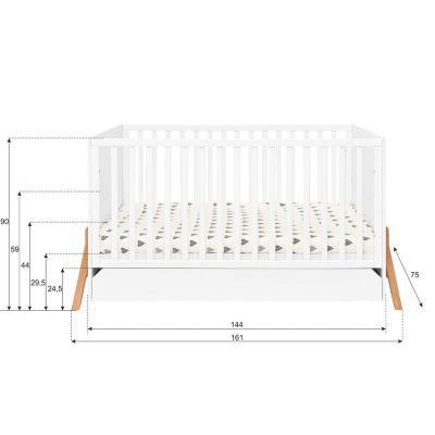 Lit evolutif 70x140 tiroir inclus Bellamy Lotta Blanc