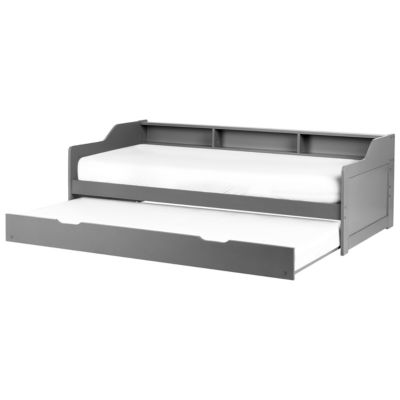 Lit gigogne Bois de pin EDERN 90 x 200 cm Gris
