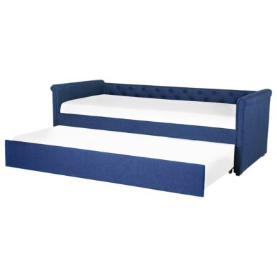 Lit gigogne Tissu LIBOURNE 80 x 200 cm Bleu marine