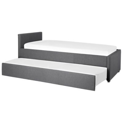 Lit gigogne Tissu MARMANDE 90 x 200 cm Gris foncé