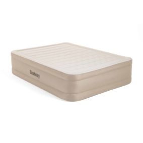 Lit Gonflable Double Bestway 203x152x46 cm Gonfleur Integre Fortech Beige