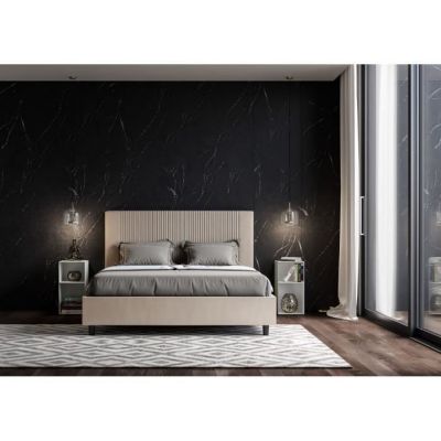 Lit Goya - 160x210 - Gris - Blanc