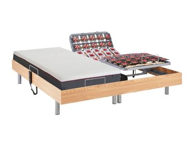 Lit électrique de relaxation tout plots + matelas mémoire de forme - 2 ...