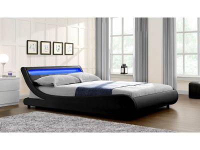 Lit LED "Natacha"  140 x 190 cm  Noir