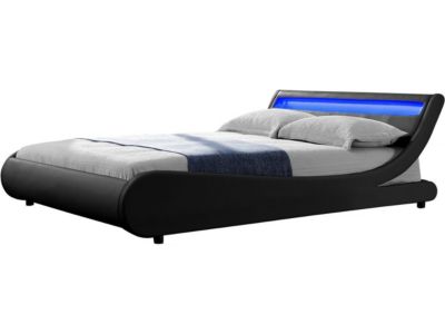 Lit LED "Natacha"  140 x 190 cm  Noir
