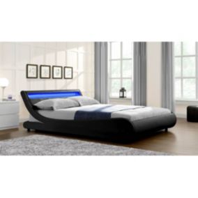 Lit LED "Natacha"  140 x 190 cm  Noir