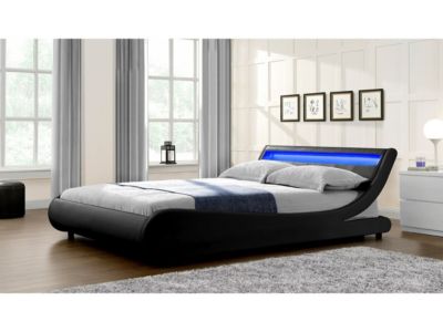 Lit LED "Natacha"  140 x 190 cm  Noir