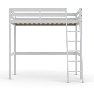 Lit mezzanine STUDIO 90x190 + 1 sommier / Blanc