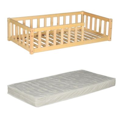 Lit NINO 70x140 avec Matelas et sommier/ Bois clair