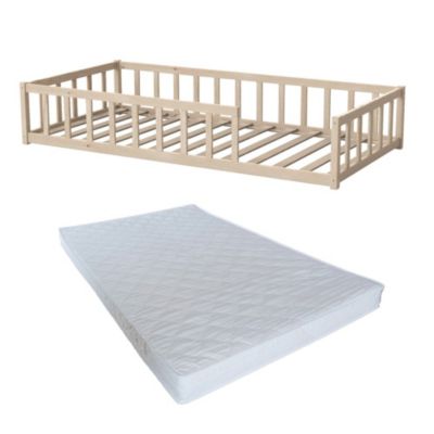 Lit NINO 90x190 avec Matelas / Bois clair
