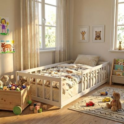 Lit NINO 90x190 avec Matelas IRIS / Blanc