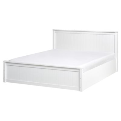 Lit ottoman LAMBRES Bois de pin Blanc 160 x 200 cm