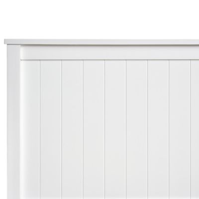 Lit ottoman LAMBRES Bois de pin Blanc 160 x 200 cm