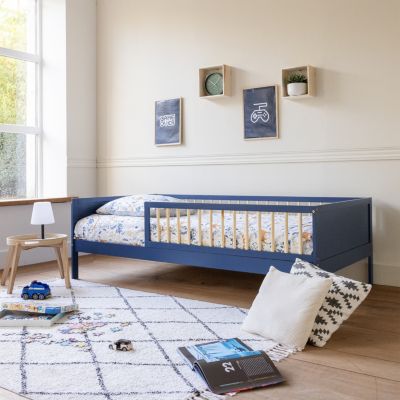 Lit pour enfant 190x90cm bleu foncé ADAM - HAPPY GARDEN