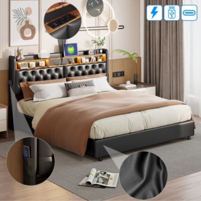 QLTXYHML Lit 160x200, Lit Double Capitonné Avec Tête De Lit