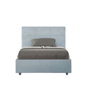 Lit rembourré sans sommier en microfibre bleu clair Mika 120x200