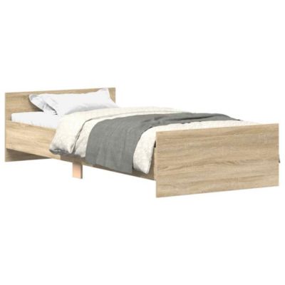 Lit simple, Lit adulte, Cadre de lit sans matelas chêne sonoma 100x200 cm