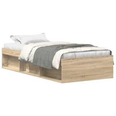 Lit simple, Lit adulte, Cadre de lit sans matelas chêne sonoma 90x190 cm