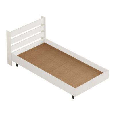 Lit simple Vesanto 100 x 200 cm blanc noir en.casa
