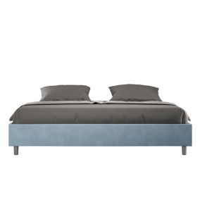 Lit Sommier Azelia 190x200 sans sommier bleu clair