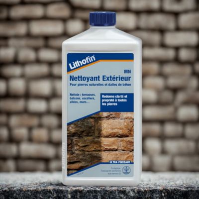 Lithofin MN Nettoyant exterieur - Nettoyant Pour Pierre Naturelle 1L
