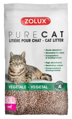 Litiere Vegetale Naturelle Pour Chat Purecat 30l Castorama