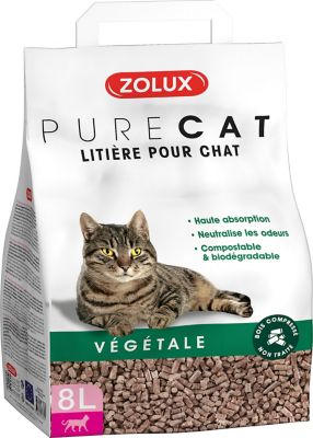 Litiere Vegetale Naturelle Pour Chat Purecat 8l Castorama