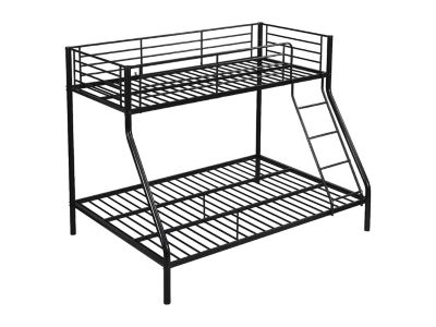 Lits superposés ELEVATIO IV - 90 et 140 x 190 cm - Acier - Noir + matelas