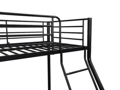 Lits superposés ELEVATIO IV - 90 et 140 x 190 cm - Acier - Noir + matelas