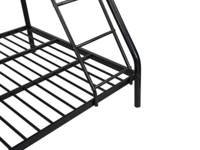 Lits superposés ELEVATIO IV - 90 et 140 x 190 cm - Acier - Noir + matelas