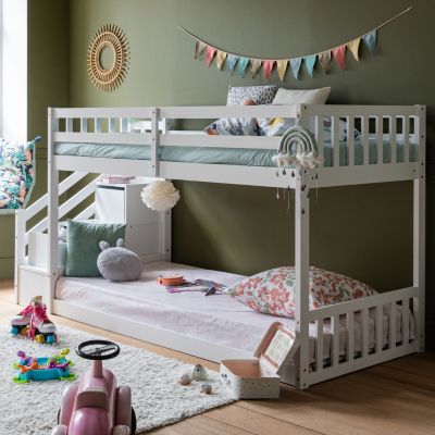 Lits superposés pour enfants 190x90cm blanc CELESTINE - HAPPY GARDEN