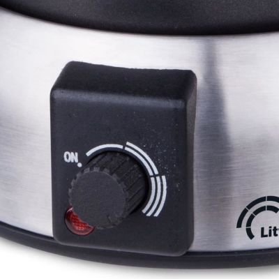 LITTLE BALANCE 8386 Fondue Elegance 8, Fondue électrique 8 personnes, Caquelon anti-adhésif 1,8 litres, 800 W, Inox brossé
