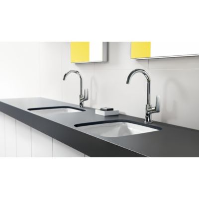 Logis 210 Mitigeur lavabo bec haut bec orientable sans tirette ni vidage chromé 71131000 Hansgrohe