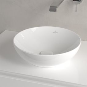 Loop & Friends Vasque à poser Villeroy & Boch 380 x 380 x 120 mm Blanc CeramicPlus sans trop-plein