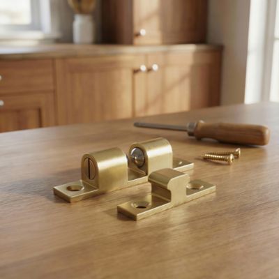 Loqueteau à billes laiton 60 mm Diall vendu par 2