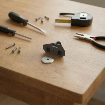 Loqueteau d'angle marron, charge supportée 4 kg, Diall